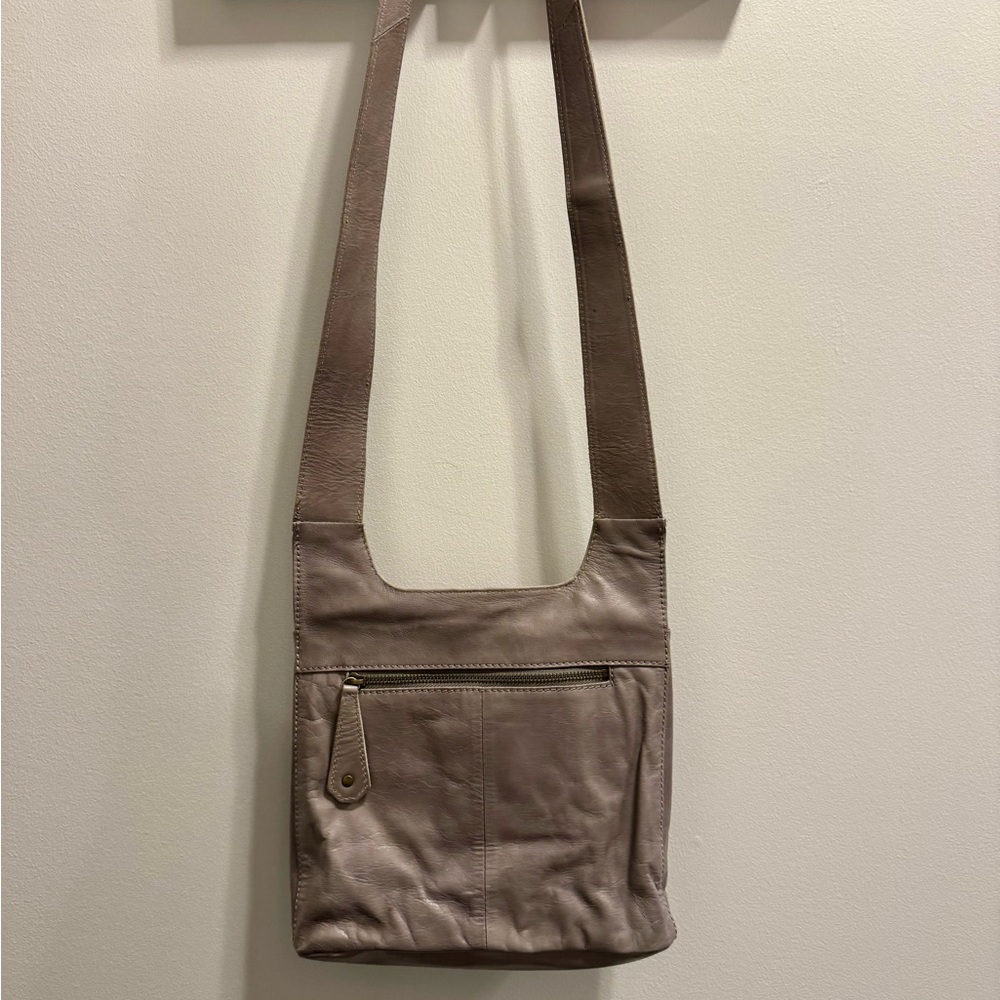 HOBO Gray with interior Geometric Orange and Blue Bag - Picture 4 of 4